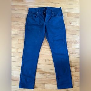 Hudson Blake Slim Straight 32 Waist Navy Pants